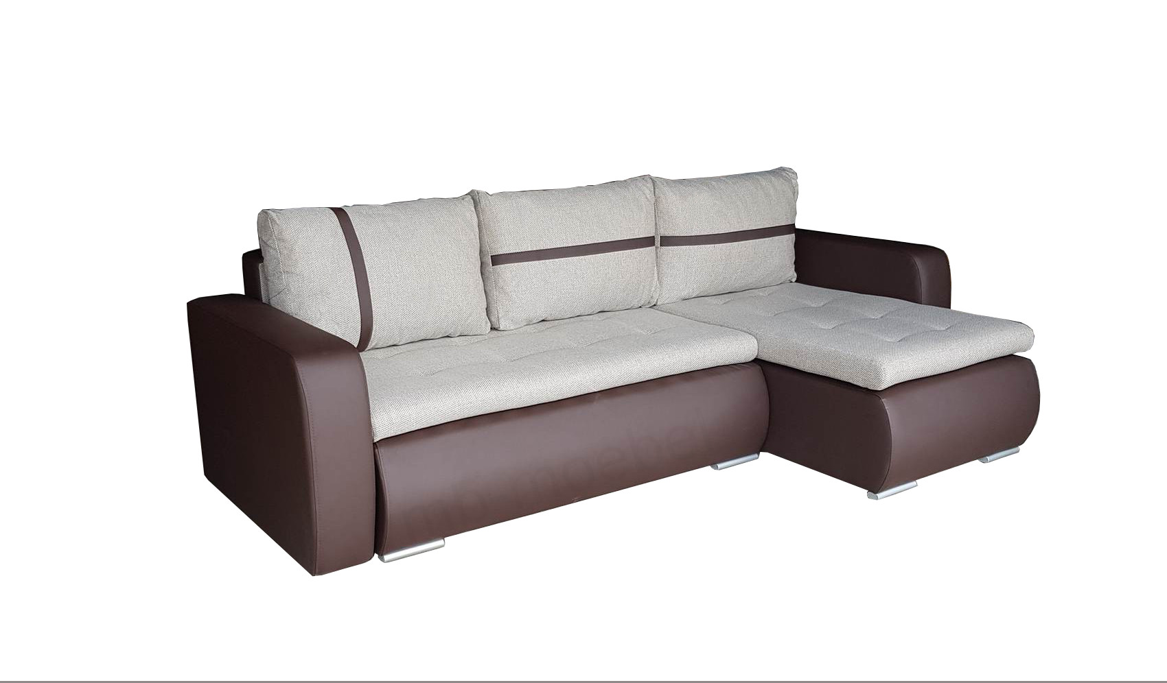 kleine Ecksofa Sofa Eckcouch Couch Wohnlandschaft Struturstoff Beige